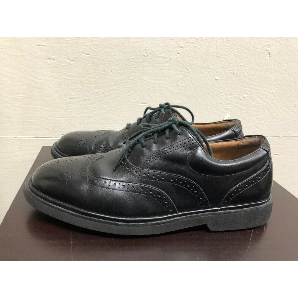 Florsheim Men Comfortech Black Wingtip Oxford Shoes Size US10.5 B